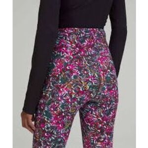 NWT Lululemon Base Pace HR Tight 28" Fleece Lined Floral Leggings Size 2 W5DYRS